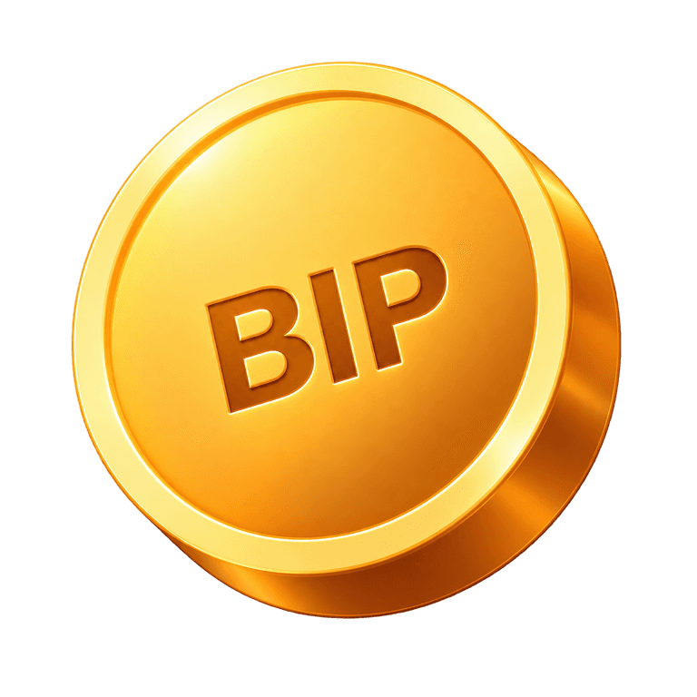 Golden BIP coin